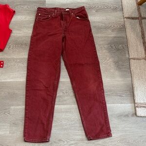Vintage Levi's Burgundy Denim Jeans